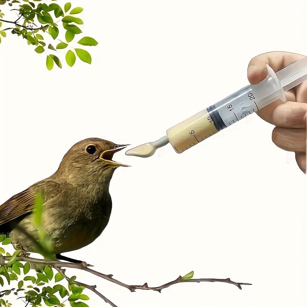 Stříkačka na krmení ptáků - Trubice na krmení papoušků - Stříkačka na ruční krmení,(Více velikostí)