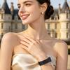 Per Google Fitbit Air Gancio e Anelli Cinturino Banda Inossidabile Rilascio Rapido Cinturini Orologio da Polso Anelli Orologio Braccialetto per Palestra Fitness