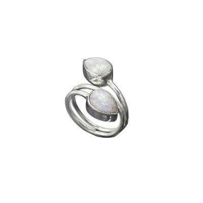 Moonstone Gemstone Handmade Designer Ring, Boho Designer Ring, Statement Ring, Valentine Ring, 925 Sterling Silver Ring