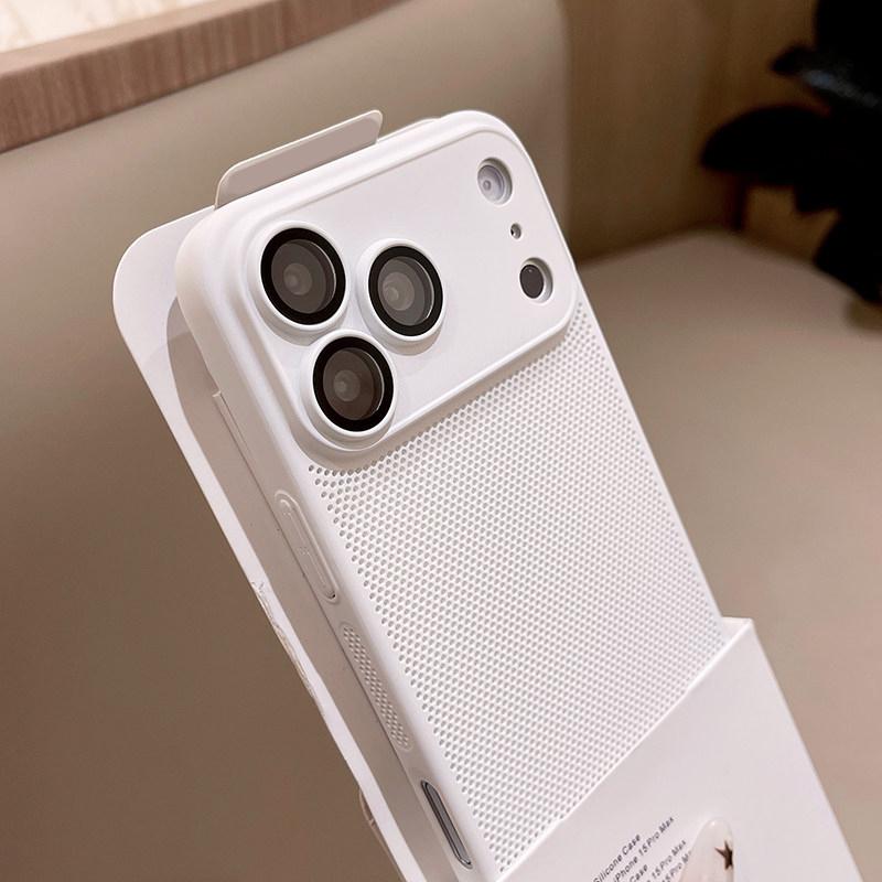 Heat Dissipation Thin PC Case for iPhone 11 12 13 14 15 16 17 Air Pro Max 7 8 Plus Xr Xs Max Camera Protect Mesh Cover