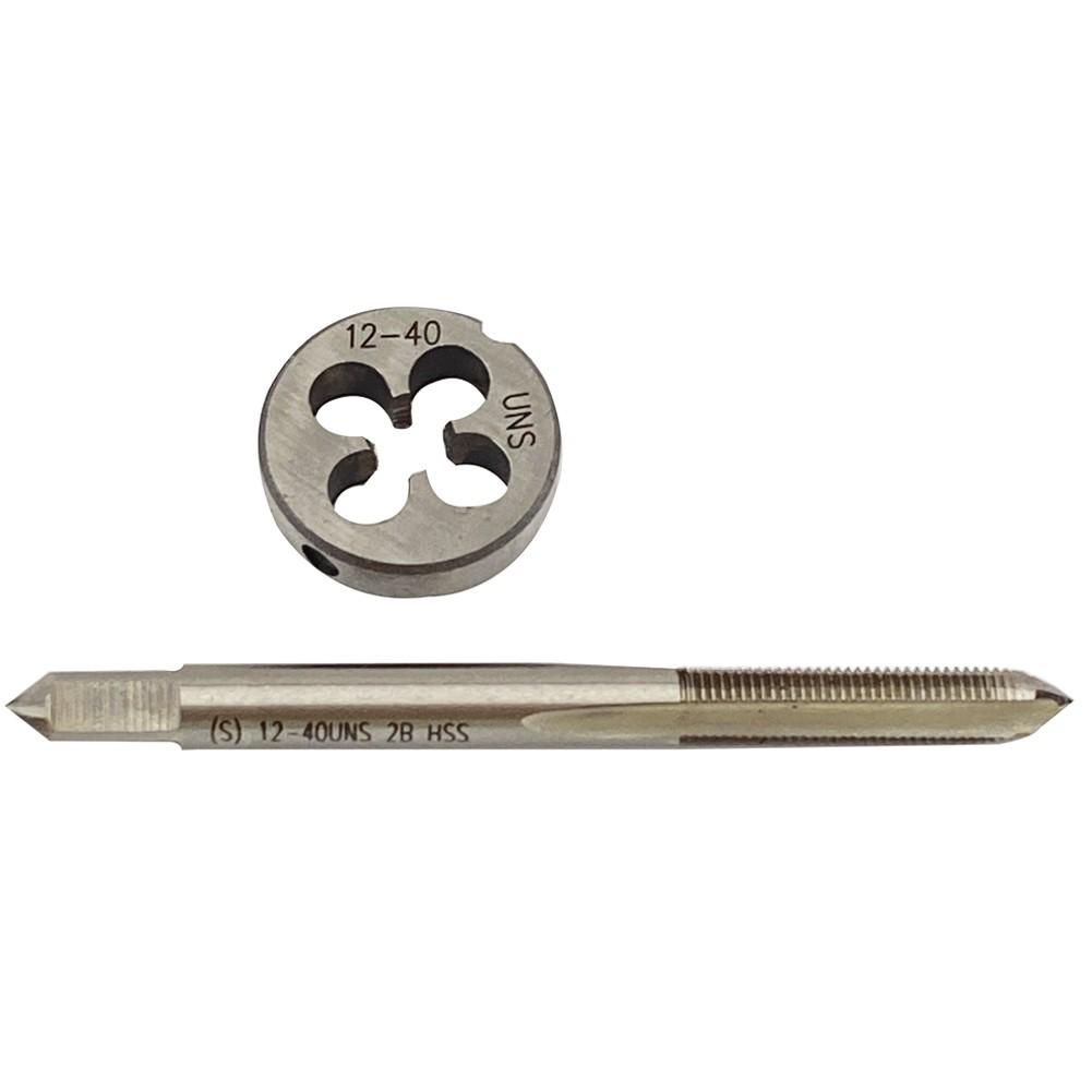12-40TPI Tap and Die Set HSS Right Hand Thread 12-40 UNS Tap + 12- 40 UNS Die