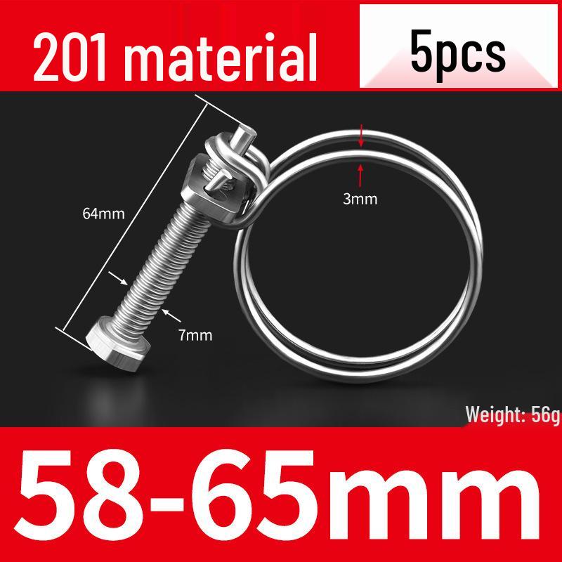 Stainless Steel Double Wire Hose and Pipe Clamp for Gas and Water Retention