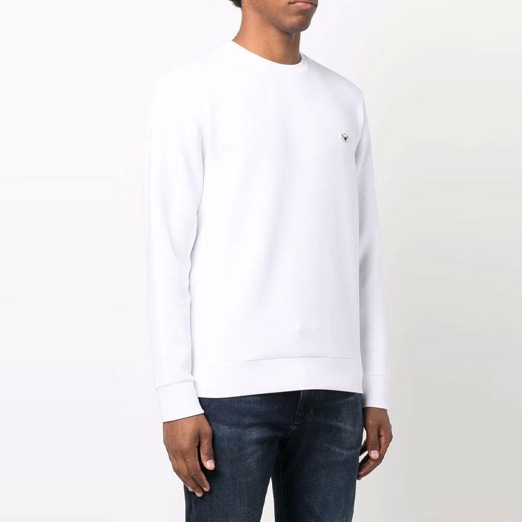 Emporio Armani Logo Crewneck Sweatshirt Men sweatshirt White 8N1MD1-1JHSZ-0100