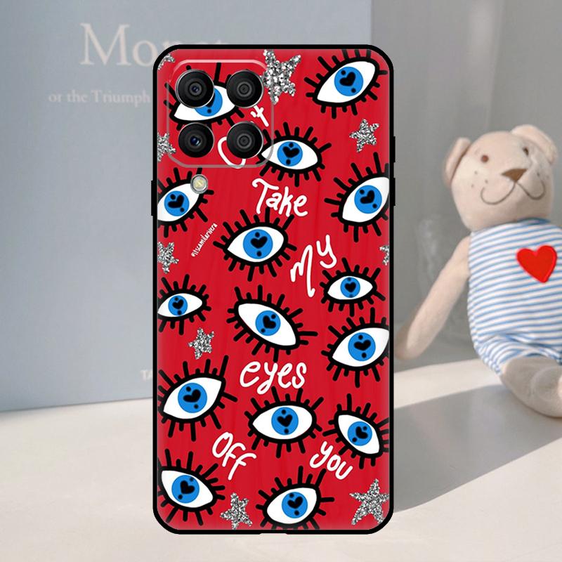 Lucky Eye Blue Evil Eye Print For Samsung Galaxy M12 M32 M52 M31 M55 M15 M11 M21 M13 M33 M35 M53 M14 M34 M54 M06 M16 Case