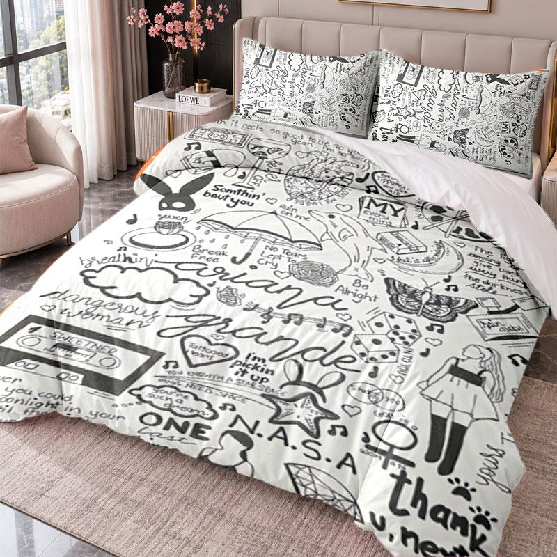 Ariana Grande 3Pcs Bedding Set Duvet Cover With Two Pillowcases For Bedroom Home Decoration