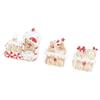 Xmas Train Three Part Resin Creative Cute Fade Resistant Xmas Train Figurine for Decoration