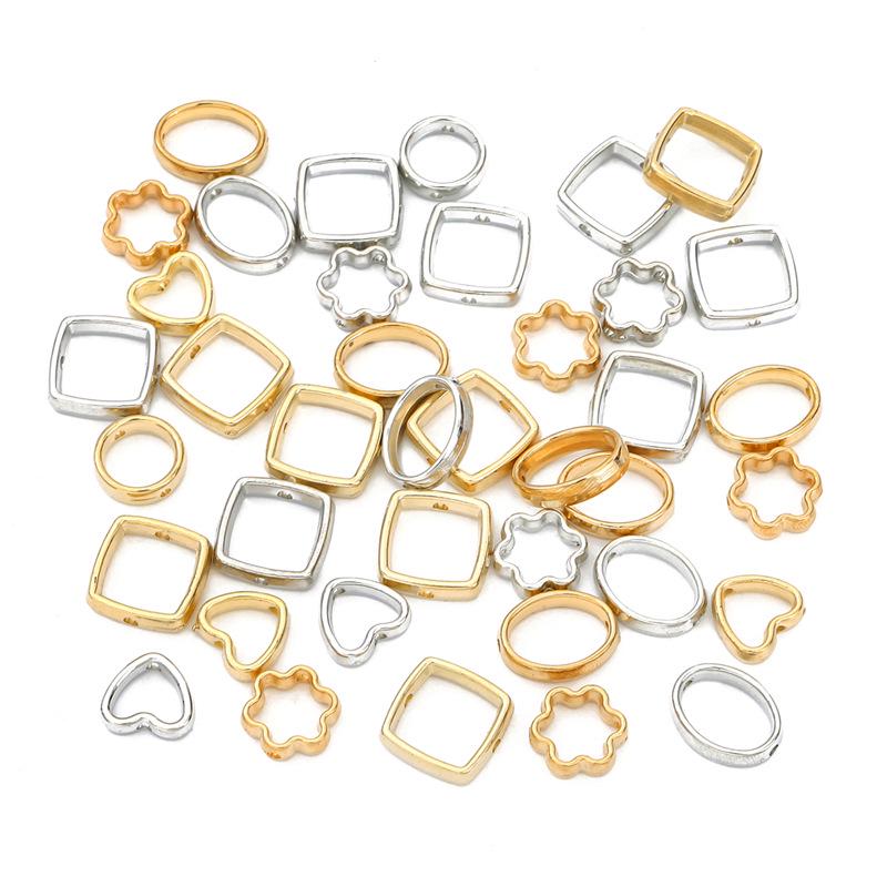 Kunststoff CCB Pflaumenblüten- und Herz-Abstandshalterperlen für DIY-Schmuck - Halskette, Armband, Ohrring-Zubehör.