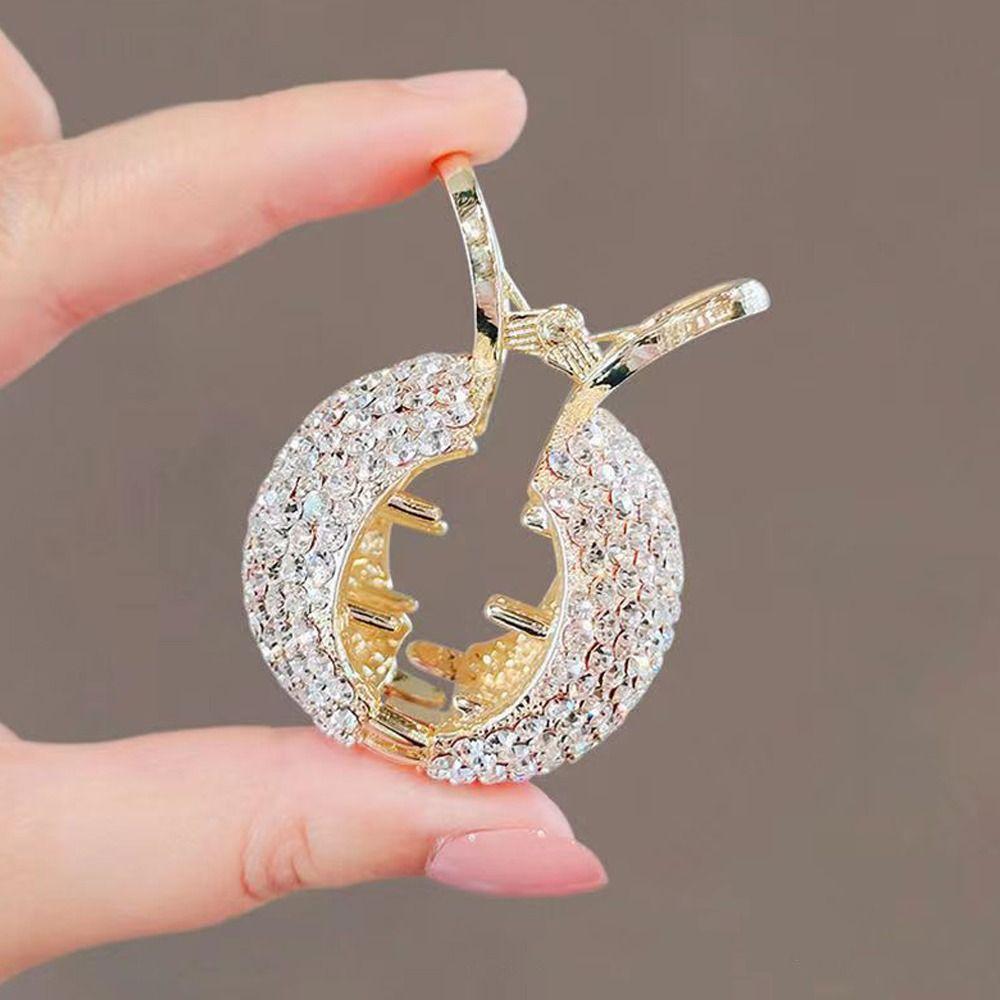 Pearl Rhinestone Hair Clip Headdress Hair Claws New High Ponytail Holder Women Girls
