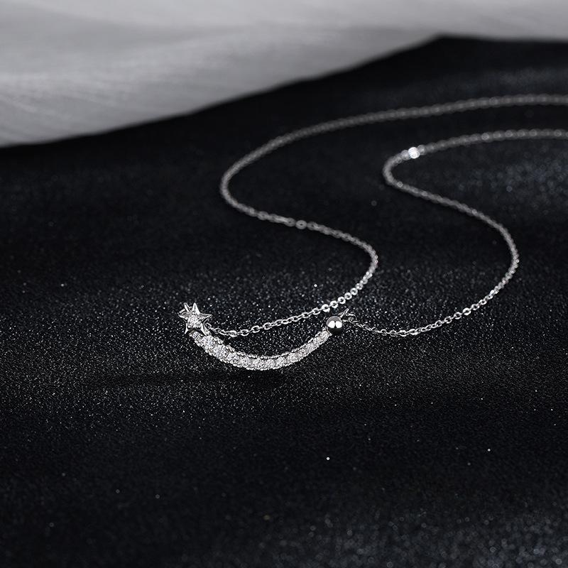 Simple Meteor Necklace for Women, Exquisite, Light, Luxury, and High Grade Line Collar Chain Neck