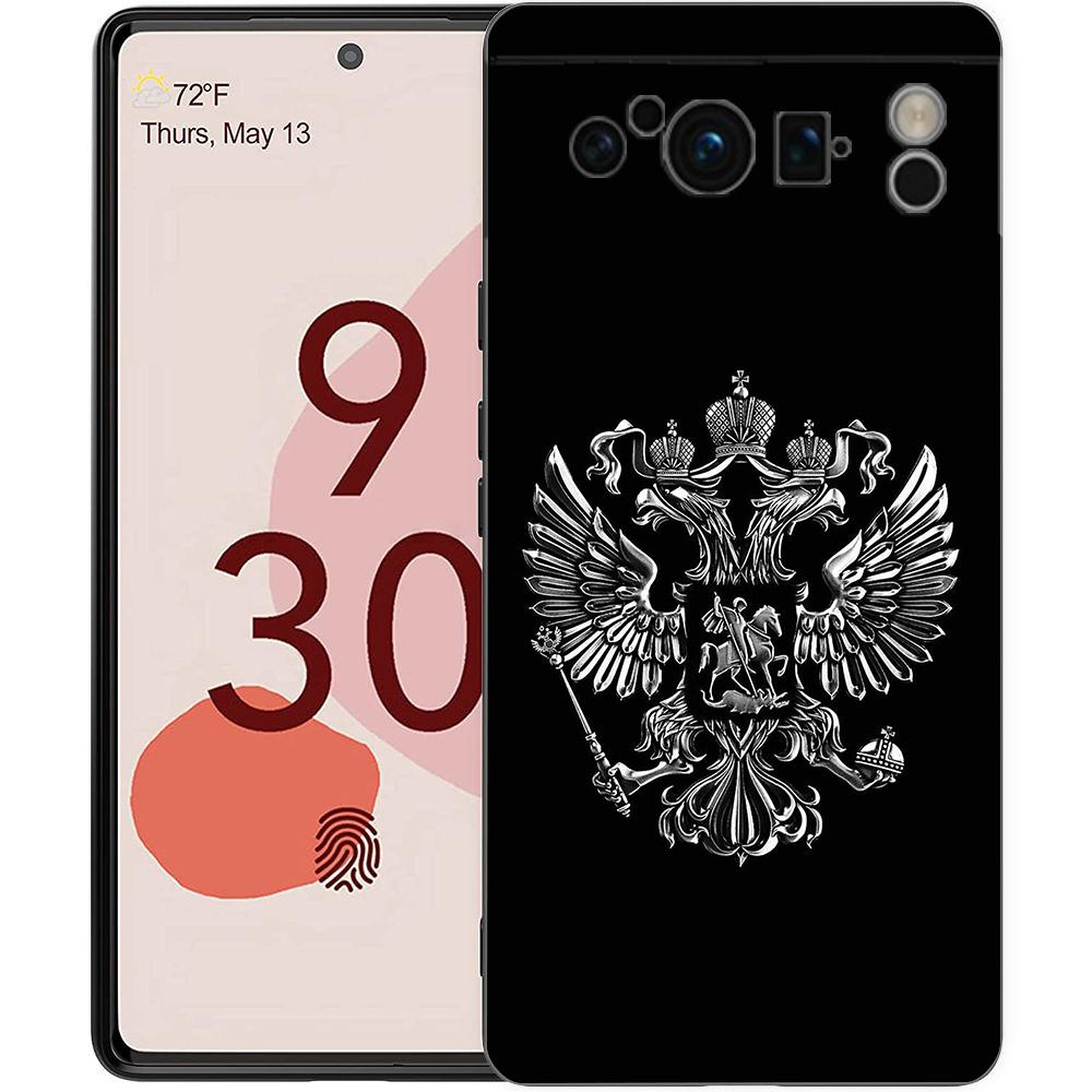 

Luxury TPU Phone Case For Google Pixel 9 8 8A 7 7A 6 Pro XL 6A 5G Russia Omsk Flag Siberian Black Alliance Flag Black Soft Cover Pixel 9 Pro