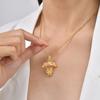 Accessories 18K Gold-Plated Stainless Steel Zircon-Set Girl/Boy Pendant Necklace, Suitable For Men And Women