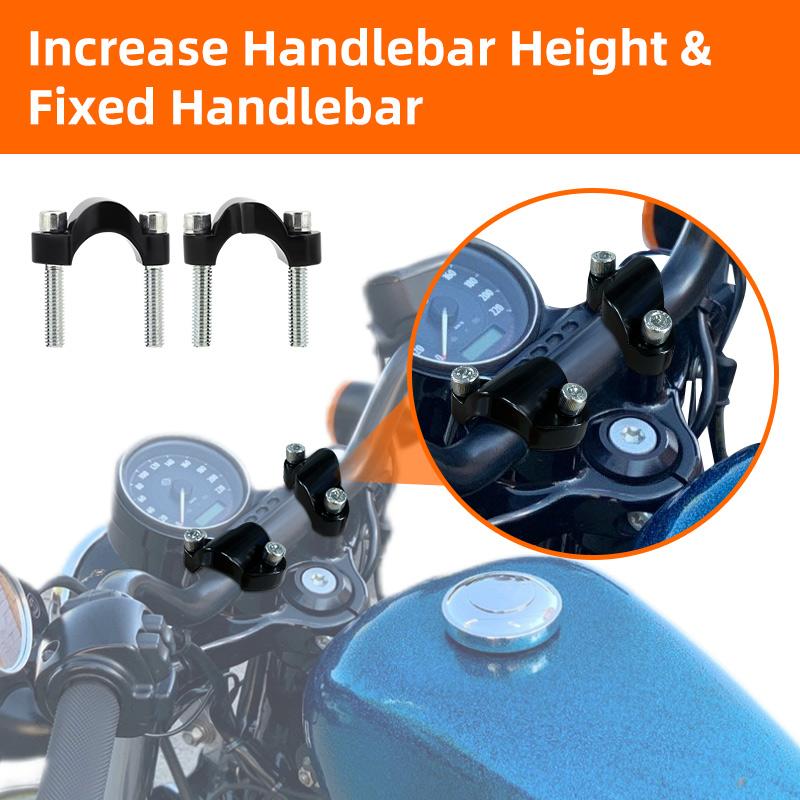 Motorcykelstyrehöjare Fäste Styrklämma Höjning Förlängningsadapter För Harley Sportster 1200 Forty Eight 48 XL1200X 2010-2026