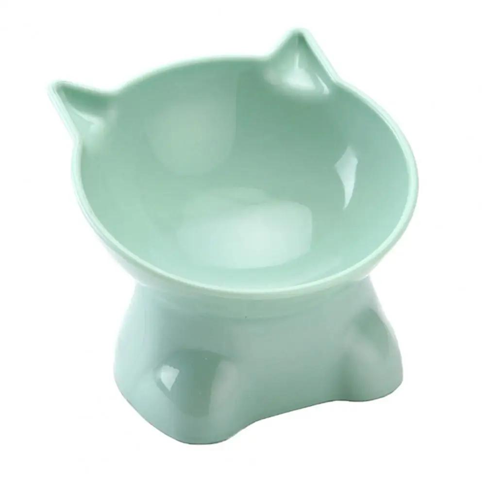 Pet Bowl Large Capacity Cats Bowls Oblique Mouth Cute Cartoon Cat Shape Cat Dog Food Dispenser Pet Feeder Pets Supplies