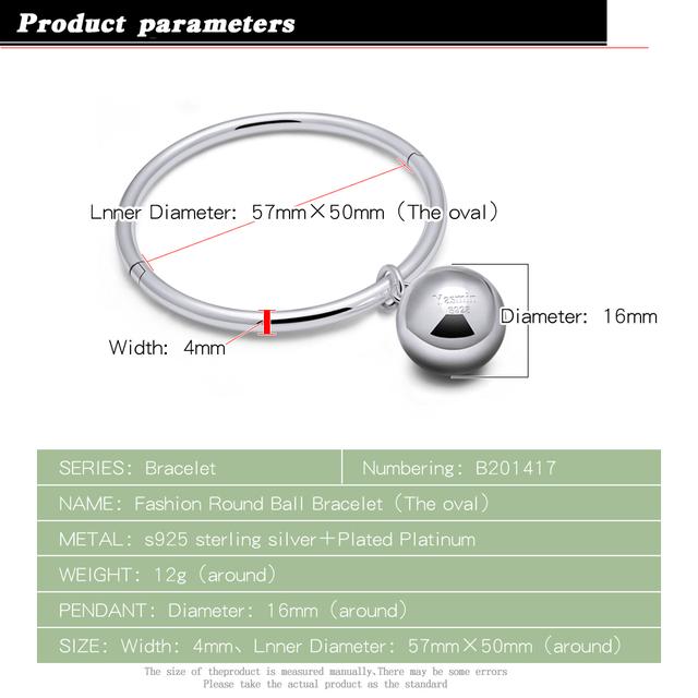 Nowy Minimalizm 100 % Srebro Próby 925 Bransoletka Damska Gładkie Bransoletki Mankiet Prosta Modna Drobna Biżuteria Prezent
