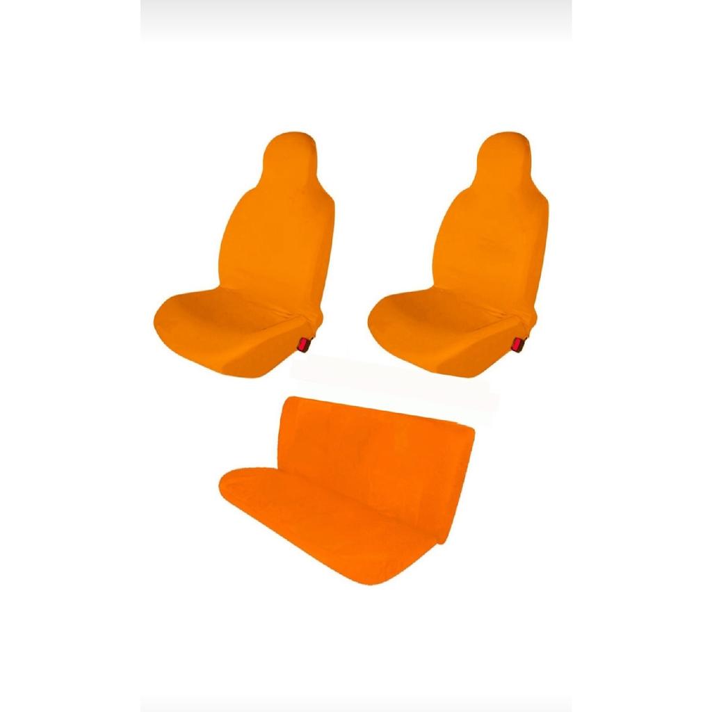 Combed Car Seat Cover Compatible With All Cars Front & Rear Set Without Logo