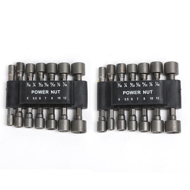 14-Piece Non-Magnetic Socket Set with Screwdriver Bits, Adapter, Hex Screws, and Electric Air Screwdriver.