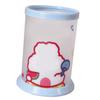 Cartoon Pencil Holder PVC Transparent Foldable Compact Desk Cartoon Pen Cup for Kids Officer