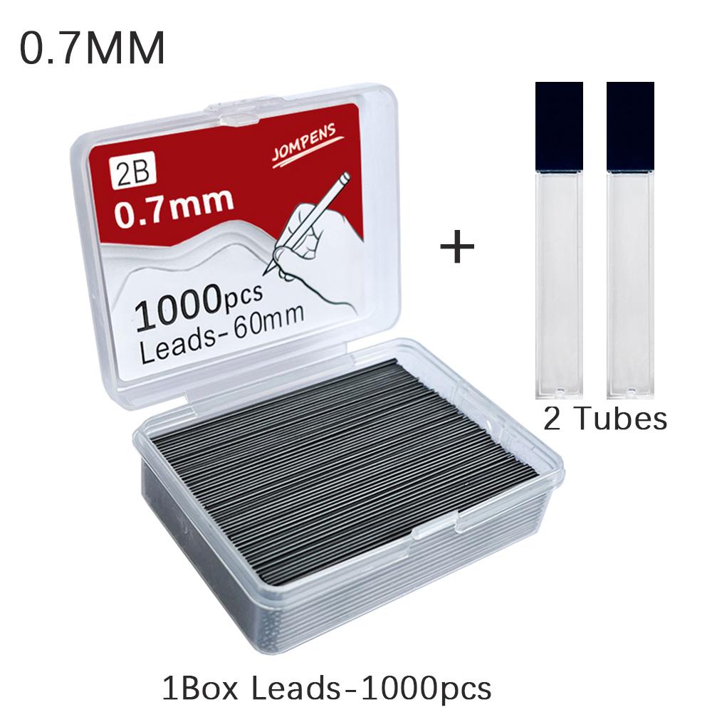 

1000 шт. Механический карандашный грифель 0,5 0,7 0,9 мм 2b 60 мм Художественный рисунок Автоматический карандаш Сменные стержни С 2 тубами Канцелярские товары