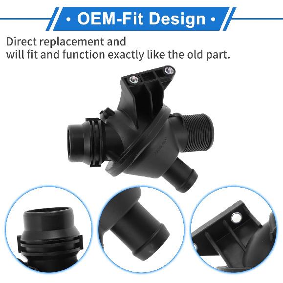 Engine Coolant Thermostat Housing Assembly for BMW 228i 320i 328i 428i 528i XDrive X1 X2 X3 X4 X5 Replace No.11538635689/11538648791
