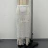 European-American High Slit Tassel Midi Skirt Beach Cover-Up