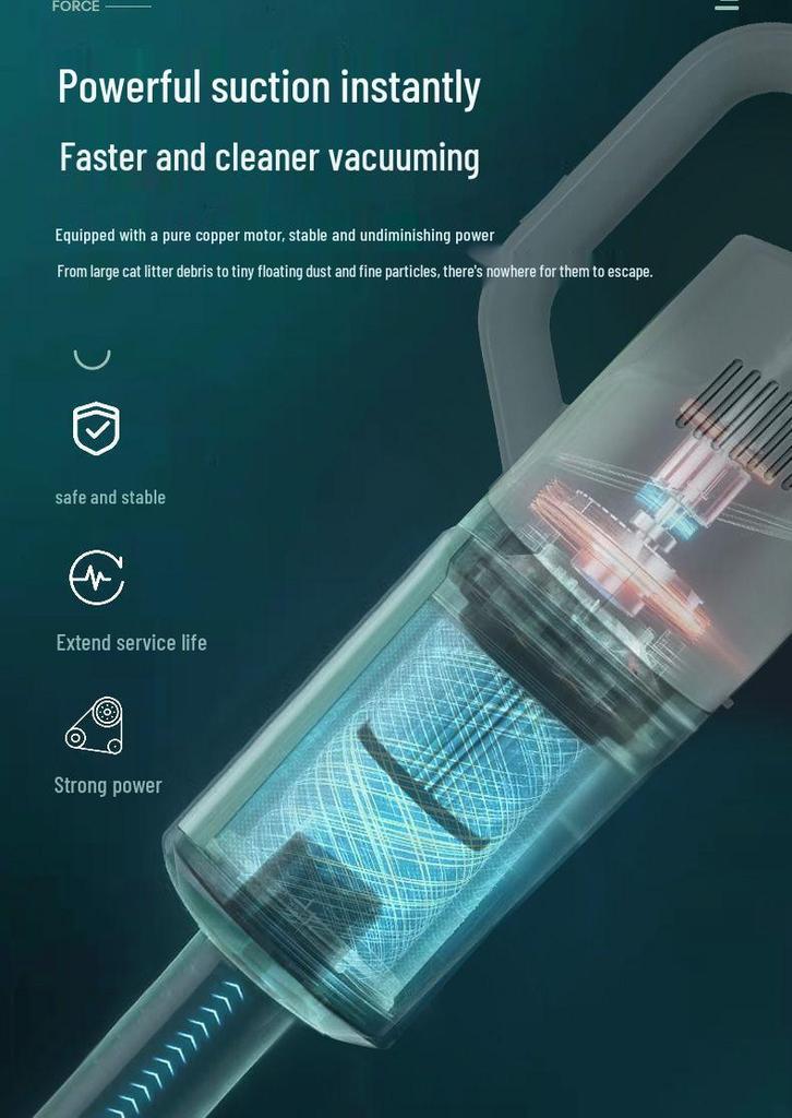 Corded Handheld Vacuum Cleaner: Lightweight, Powerful Suction, Mopping, Multi-Functional, Bed Mite Removal