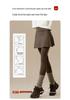 Plus-Size Micro-Flare Skirted Leggings for Women - Warm, Thick, Velvet Base Layer for Spring & Autumn
