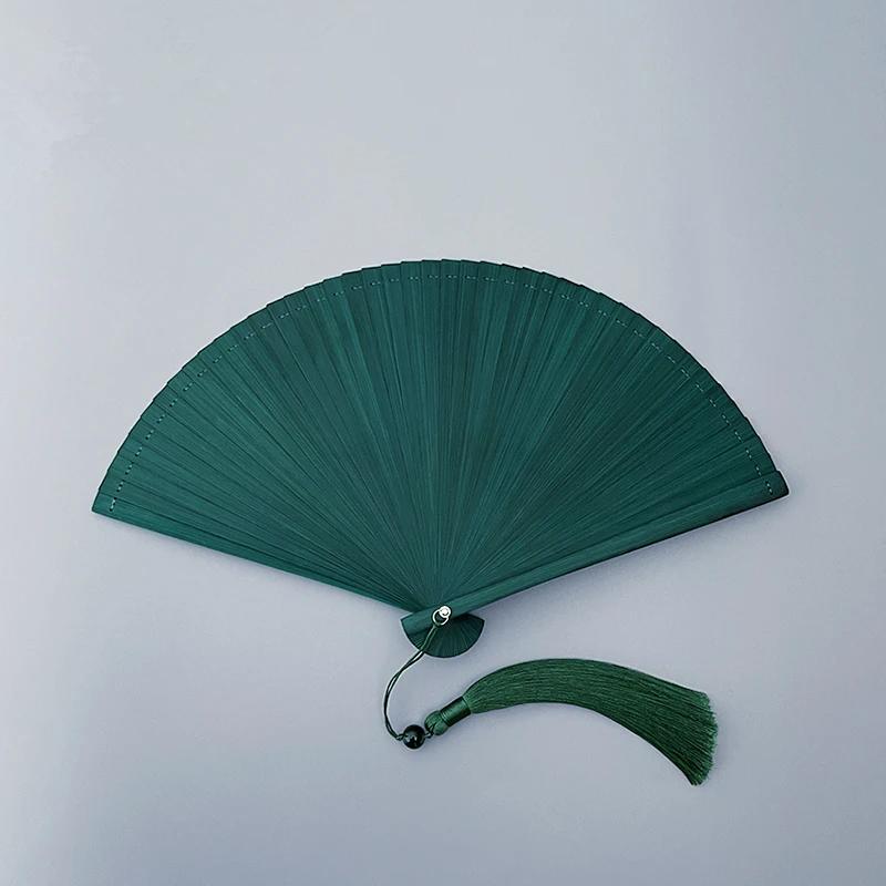 Elegant Bamboo Hand Fan Folding with Tassel Women Girls Summer Party Wedding Birthday Dance Gift Perfect for Hanfu Cheongsam