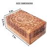 17.78 Cm Wooden Jewellery Box for Women Wood Jewel Organiser Hand Carved with Tree Carvings Gift Items for Jewellery