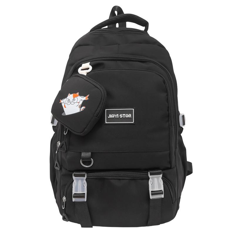 Schoolbag Schoolbag Ins Girls New Large Capacity Fashion Simple Versatile Junior High School High School Student Backpack