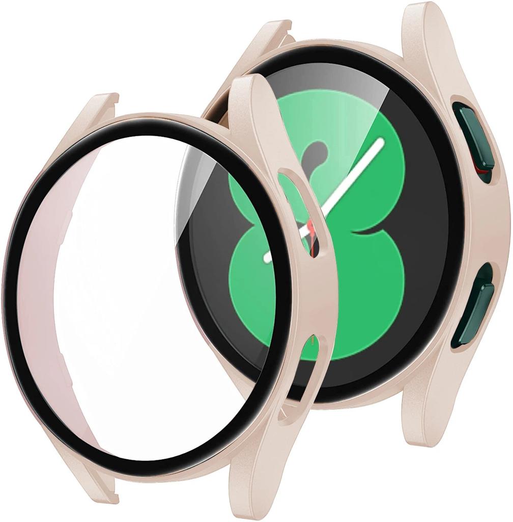 Glass+Case for Samsung Galaxy Watch 5 4 40mm 44mm Accessorie PC All-around Anti-fall Bumper Cover Watch5 Watch4 Screen Protector