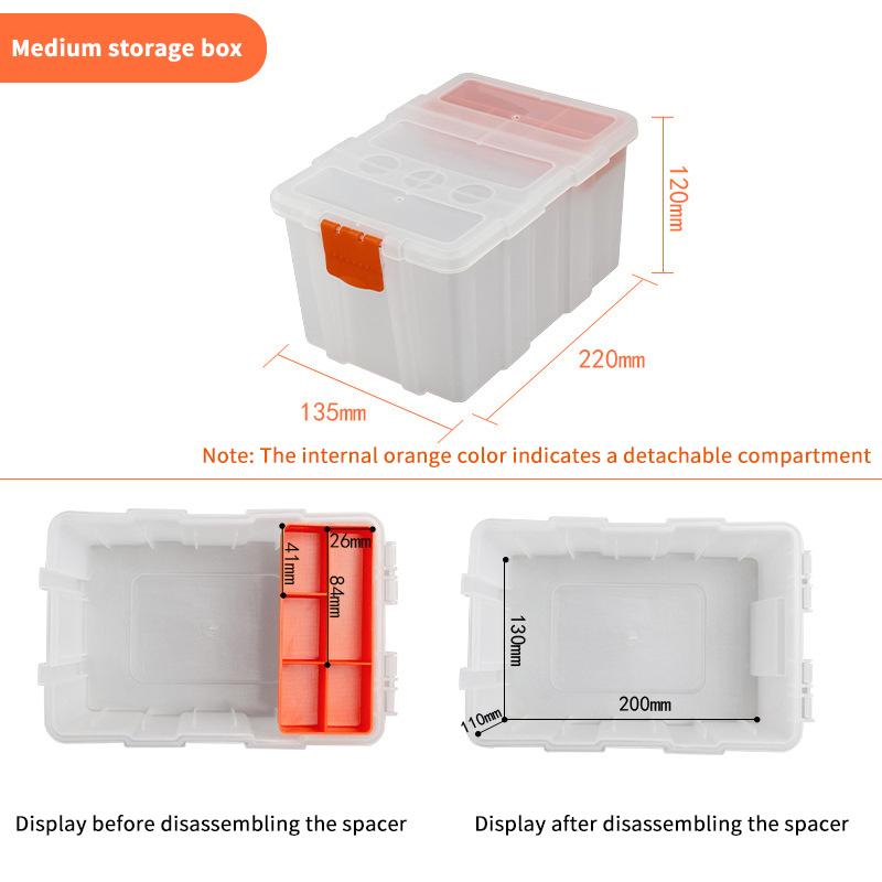 §Multi-Grid Portable Plastic Parts Toolbox Combination Screw Storage Box Metal Parts Hardware Tool Screwdriver Tool Box