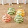 Three Layer Bee Shaped Track Amusement Disc Cat Toy with Detachable Top Swinging Teasing Ball - Clean Design Pets Toy Playing