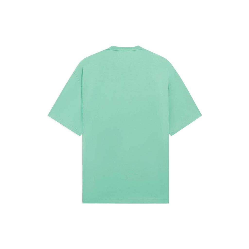 Li-Ning Sport Fashion Series Letter Logo Printed Round Neck Short Sleeve T-Shirt Unisex Tops Light-Jade-Green AHSSC17-5