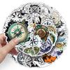 50 Compass Cartoon Graffiti Waterproof Stickers for Laptops, Water Bottles, and Notebooks