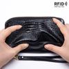 New women's long wallet fashionable crocodile pattern classic mobile phone bag patent leather simple clutch bag large capacity