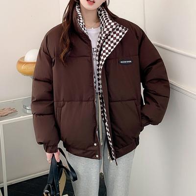 New Winter Down Cotton Jacket Women Zipper Loose Padded Coat Female Solid Thickening Warm Puffer Parkas Jackets