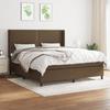 3131372 vidaXL Divan Bed with Mattress Dark Brown 180x200 Cm