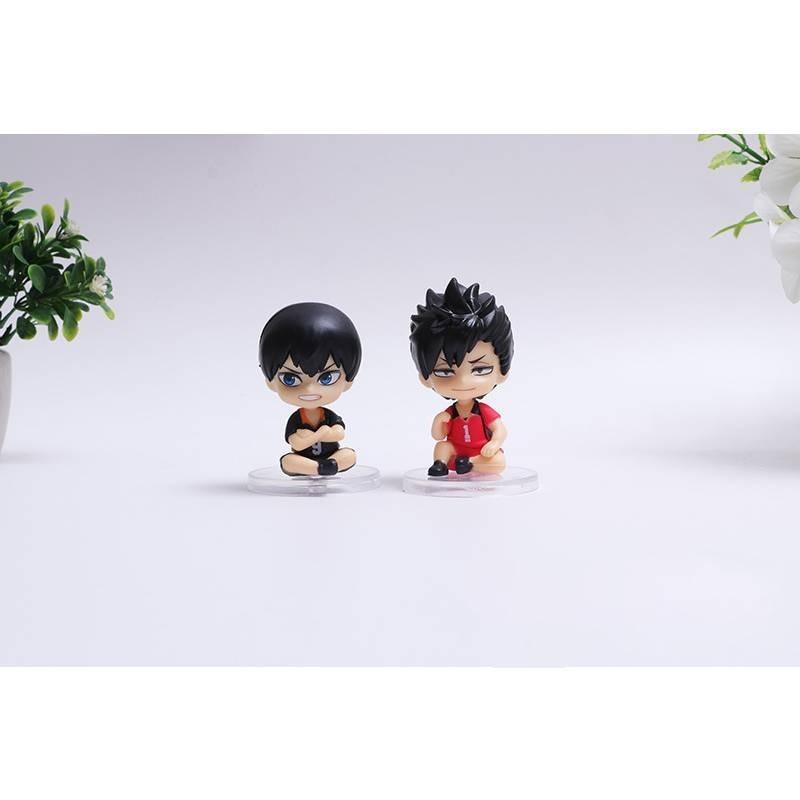 High Quality 8pcs Sitting Volleyball Boys Miniature Figures Hinata Shoyo Kageyama Tobio