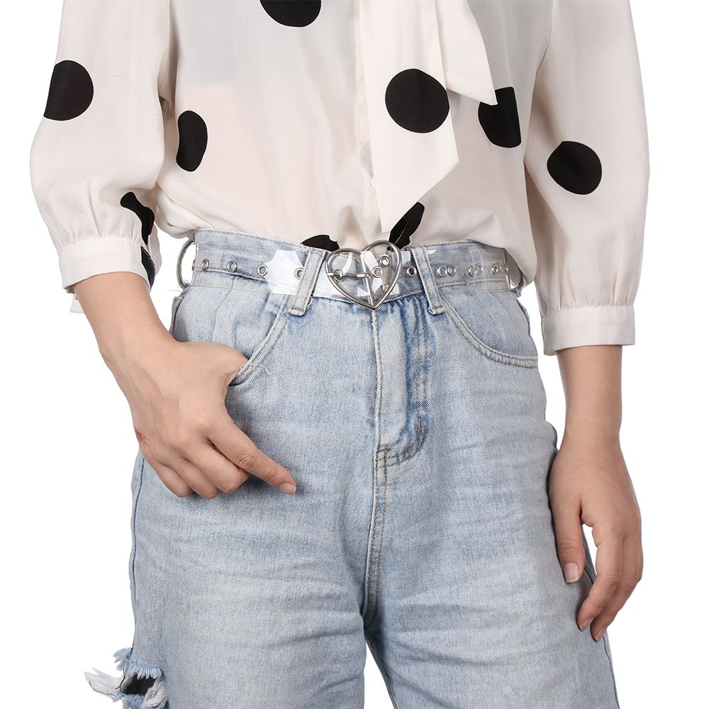 Mode Klare Dornschließe Transparentes Taillenband Rund Quadratisch Herz Punk Hüftgürtel Hüftgurt