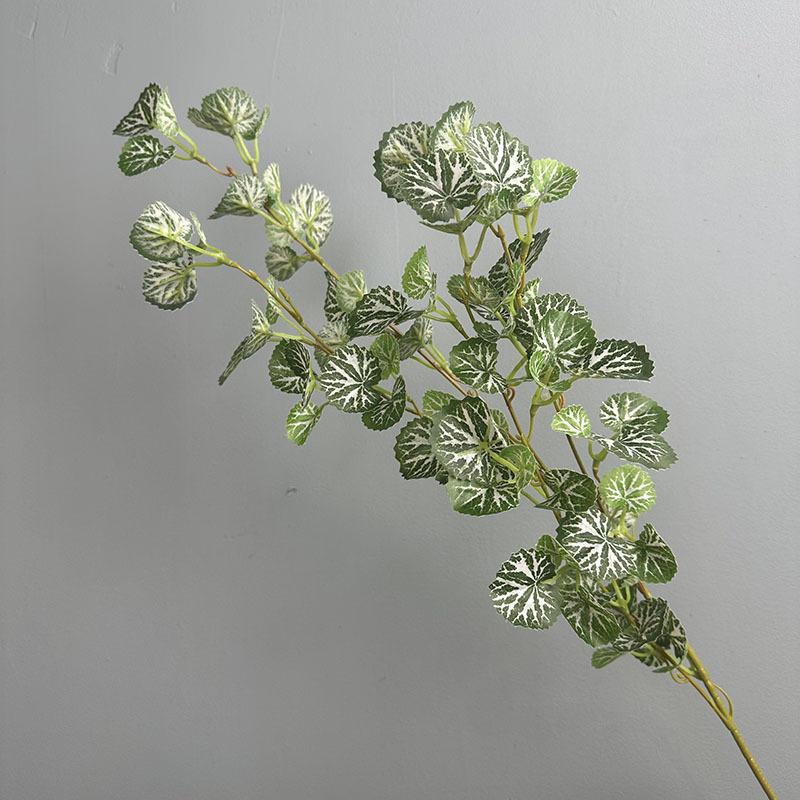 

6pcs Simulation Plants Silk Crabapple Leaves Living Room Decoration 90cm Artificial Red Crabapple Leaf Branch Green Plant