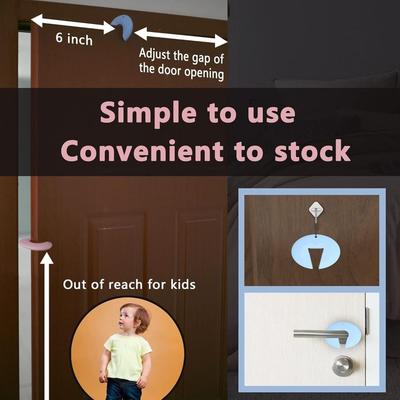 Durable Silicone Door Pinch Guard Non-Toxic Pet Friendly Door Slam Stopper Easy Install Rubber Door Stopper Proof
