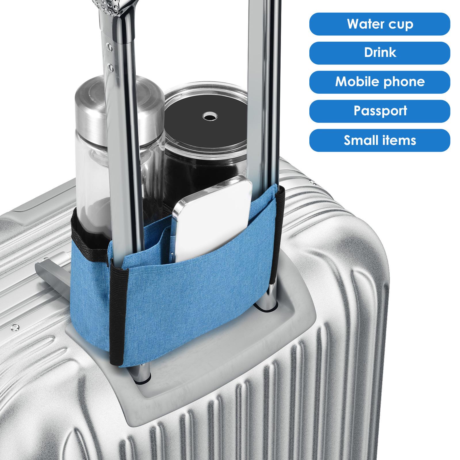 Travel Luggage Cup Holder Durable Suitcase Drink Bag with Drawstring Portable Milk Tea Coffee Mugs Holder for Flight Attendant colore rosso rosa