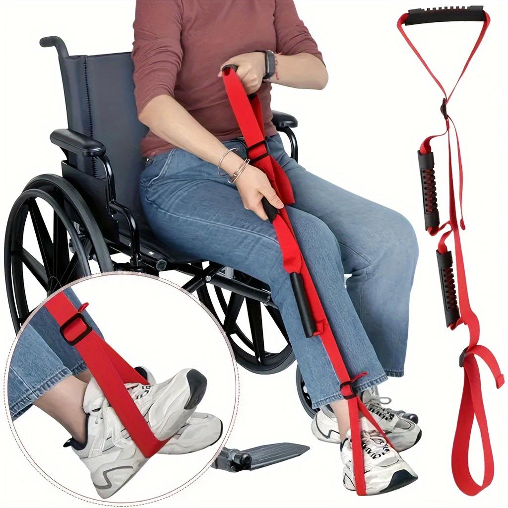 Adjustable Leg Lifter with Comfort Hand Straps & Foot Loops - Enhances Mobility, Ideal for Hip & Knee Recovery, Secure & Easy-to-Use