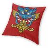 Kirtimukha Demon Indian Square Pillowcase Polyester Linen Velvet Pattern Zip Decorative Throw Pillow Case Home Cushion Cover