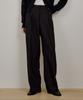 LOSSYROW Soft Two-Tuck Wide Slacks Black
