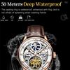 JINSHIDUN Neue Business-und freizeit herren Uhr Mode Hohl Mond Phase Wasser-proof Leuchtende Mechanische Uhr High-end-herren Uhr