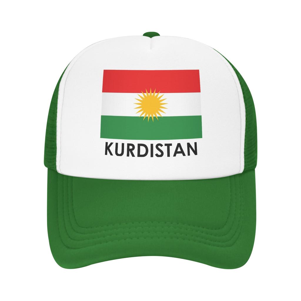 Kurdistan Flag Mesh Baseball Cap Unisex Women Sport Sun Hats  Dad Hat Adjustable Polyester Golf Hats High Quality Trucker Hat