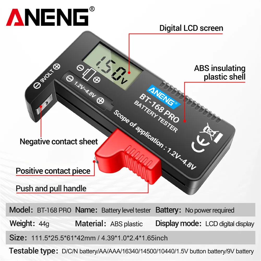ANENG BT-168D Mini Digital Equipment Internal  Battery Tester Checkered Charge Indicador De Capacity Bateria Diy Electronic Test