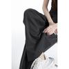 Women's Retro Grey Wide-Leg Suit Pants - Spring Casual, Versatile & Comfortable