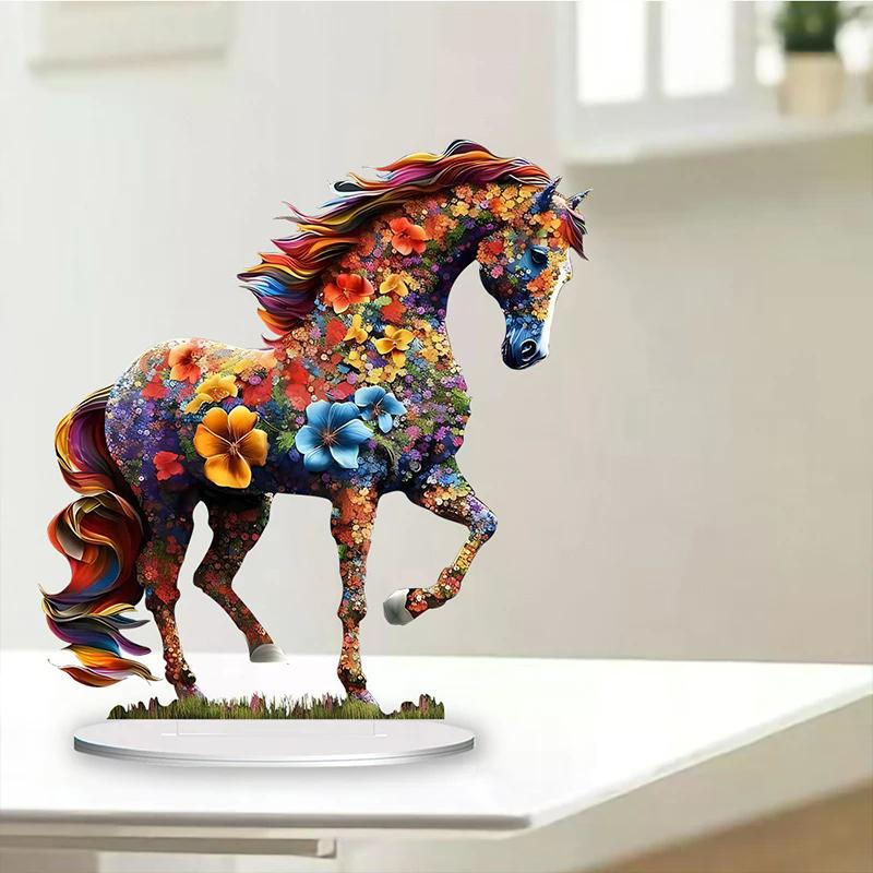 Kreativní design Barevný Umělecký Kůň Domácí Stolní Dekorace Ornament